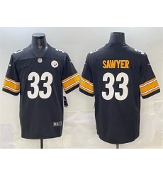 Men Pittsburgh Steelers 33 Jack Sawyer Black 2025 Vapor Limited Stitched Football Jersey Men Pittsburgh Steelers 33 Jack Sawyer Black 2025 Vapor Limited Stitched Football Jersey