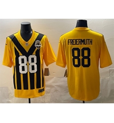 Men Pittsburgh Steelers 88 Pat Freiermuth Gold 1933 Throwback Alternate Stitched Football Jersey