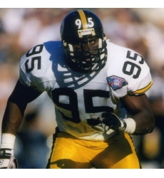 Men Pittsburgh Steelers Greg Lloyd #95 Vintage 1995 Starter White NFL Home Jersey Men Pittsburgh Steelers Greg Lloyd #95 Vintage 1995 Starter White NFL Home Jersey