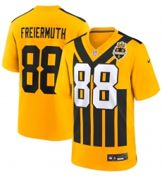 Men Pittsburgh Steelers Pat Freiermuth 88 Gold 1933 F U S E Throwback Alternate Football Stitched Football Jersey
