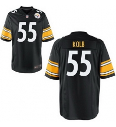 Men Steelers #55 John kolb Black Home Game Stitched Jersey