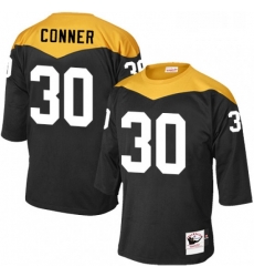 Mens Mitchell and Ness Pittsburgh Steelers 30 James Conner Elite Black 1967 Home Throwback NFL Jersey