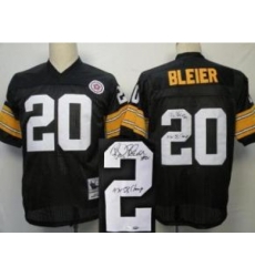 Pittsburgh Steelers 20 Bleier Black Throwback M&N Signed NFL Jerseys