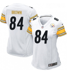 Womens Nike Pittsburgh Steelers 84 Antonio Brown Game White NFL Jersey