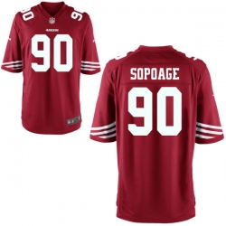 Men Nike 49ers Isaac Sopoaga 90 Stitched Red NFL Jersey