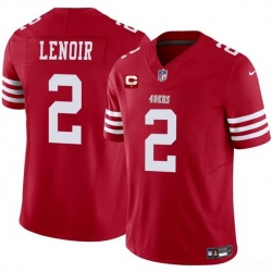Men San Francisco 49ers 2 Deommodore Lenoir Red 2025 F U S E  With 1 Star C Patch Vapor Untouchable Limited Stitched Football Jersey