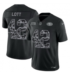Men San Francisco 49ers  42 Ronnie Lott Black F U S E  2026 Salute to Service Limited Stitched Football Jersey
