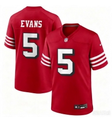 Men San Francisco 49ers  5 Mike Evans Red Throwback Vapor Untouchable Limited Stitched Football Jersey