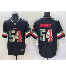 Men San Francisco 49ers 54 Fred Warner Black 2025 F U S E  Mexico Vapor Limited Stitched Football Jersey