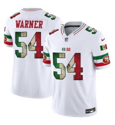 Men San Francisco 49ers 54 Fred Warner White 2025 F U S E  Mexico Vapor Limited Stitched Football Jersey