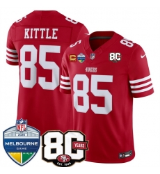 Men San Francisco 49ers 85 George kittle Red 80th Anniversary And Melbourne Game Patch 2026 F U S E Vapor Untouchabl2026 F U S E Vapor Untouchable Limit Men San Francisco 49ers 85 George kittle Red 80th Anniversary And Melbourne Game Patch 2026 F U S E Vapor Untouchabl2026 F U S E Vapor Untouchable Limit