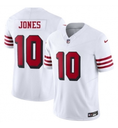 Youth San Francisco 49ers 10 Mac Jones New White 2025 F U S E Vapor Untouchable Limited Stitched Football Jersey Youth San Francisco 49ers 10 Mac Jones New White 2025 F U S E Vapor Untouchable Limited Stitched Football Jersey
