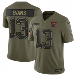 Men Tampa Bay Buccaneers 13 Mike Evans Olive 2025 F U S E  Salute to Service Limited Stitched Football Jersey