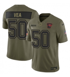 Men Tampa Bay Buccaneers 50 Vita Vea Olive 2025 F U S E  Salute to Service Limited Stitched Football Jersey