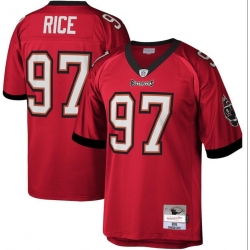 Men Tampa Bay Buccaneers 97 Simeon Rice Red Throwback Stitched Football Jersey