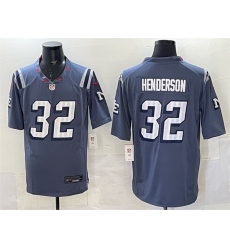 Men New England Patriots 32 TreVeyon Henderson 2025  u201CRivalries u201D Stitched Football Jersey