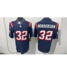 Men New England Patriots 32 TreVeyon Henderson Navy F U S E Vapor Limited Stitched Football Jersey Men New England Patriots 32 TreVeyon Henderson Navy F U S E Vapor Limited Stitched Football Jersey