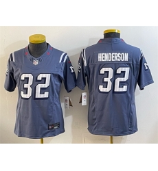 Women New England Patriots 32 TreVeyon Henderson 2025 Rivalries Stitched Football Jersey Women New England Patriots 32 TreVeyon Henderson 2025 Rivalries Stitched Football Jersey