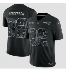 Youth New England Patriots  32 TreVeyon Henderson Black 2026 Salute to Service Limited Stitched Football Jersey