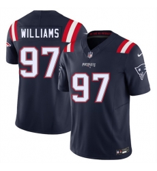 Youth New England Patriots 97 Milton Williams Navy 2025 F U S E Vapor Limited Stitched Football Jersey