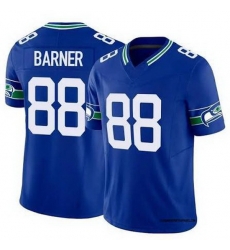 Men Seattle Seahawks  88 AJ BARNER Blue Throwback 2026 F U S E  Vapor Untouchable Limited Stitched Football Jersey