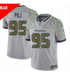 Men Seattle Seahawks Brandon Pili #95 Nike Wolf Gray 2025 Rivalries Limited Jerseys