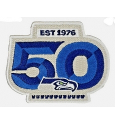 Seattle Seahawks 50th Anniversary Embroidered Iron Patch Biaog