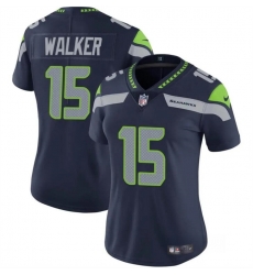 Women Seattle Seahawks 15 P J  Walker Navy Vapor Limited Stitched Football Jersey