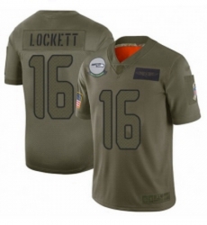 Womens Seattle Seahawks 16 Tyler Lockett Limited Camo 2019 Salute to Service Football Jersey