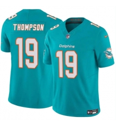 Men Miami Dolphins 19 Skylar Thompson Aqua 2024 F U S E Vapor Limited Stitched Football Jersey