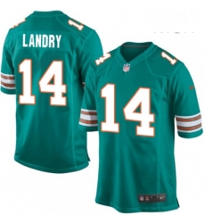 Mens Nike Miami Dolphins 14 Jarvis Landry Game Aqua Green Alternate NFL Jersey