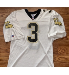 Men Mitchell And Ness Saints #3 Bobby Hebert White Throwback Stitched NFL Jerseys