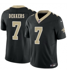 Men New Orleans Saints  7 Hunter Dekkers Black 2026 F U S E Vapor Limited Stitched Football Jersey