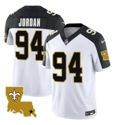 Men New Orleans Saints 94 Cameron Jordan White Black 2023 F U S E  1987 Legacy Vapor Stitched Jerseys