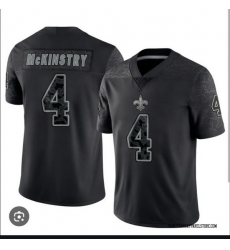 Men New Orleans Saints Aid McKinstry #4 Nike Black Salute To Service Stitched Jersey