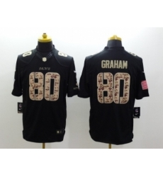 Nike New Orleans Saints 80 Jimmy Graham Black Limited Salute to Service NFL Jersey