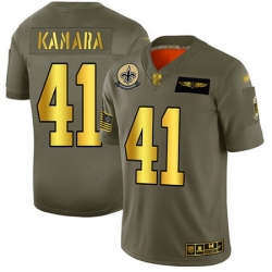 Saints 41 Alvin Kamara Camo Gold Men Stitched Football Limited 2019 Salute To Service Jersey
