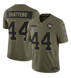 Men New York Giants 44 Cam Skattebo Olive 2025 F U S E  Salute to Service Limited Stitched Football Jersey