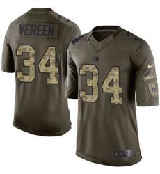 Nike Giants #34 Shane Vereenr Green Youth Stitched NFL Limited Salute to Service Jersey