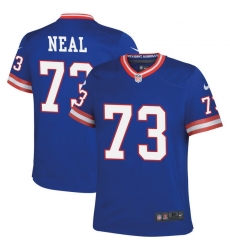 Youth New York Giants 73 Evan Neal Royal Classic Retired Player Stitched Game Jersey