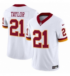 Men Washington Commanders 21 Sean Taylor White 2025 FUSE Throwback Vapor Limited Football Stitched Jersey
