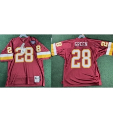 Men Washington Commanders  28 Darrell Green Burgundy 1997 Stitched Football Jersey