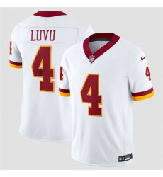 Men Washington Commanders 4 Frankie Luvu White 2026 F U S E Vapor Limited Stitched Football Jersey Men Washington Commanders 4 Frankie Luvu White 2026 F U S E Vapor Limited Stitched Football Jersey