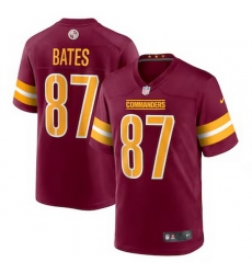 Men Washington Commanders 87 John Bates Red Vapor Limited Stitched Football Jersey