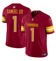 Youth Washington Commanders 1 Deebo Samuel Sr Burgundy 2025 F U S E Vapor Limited Stitched Football Jersey