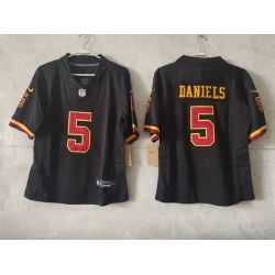Youth Washington Commanders  5 Jayden Daniels Black 2026 Hail Raiser Alternate Vapor Limited Stitched Football Jersey