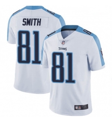 Men Tennessee Titans 81 Jonnu Smith White Vapor Limited Jersey