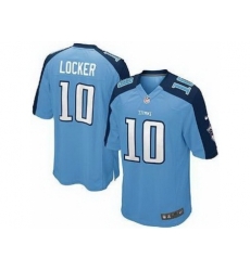 Nike Tennessee Titans 10 Jake Locker Light Blue Game Jersey