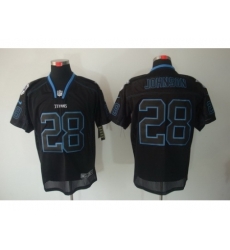 Nike Tennessee Titans 28 Chris Johnson Black Elite Lights Out NFL Jersey