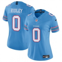 Women Tennessee Titans  0 Calvin Ridley Light Blue 2026 F U S E  Vapor Limited Stitched Football Jersey  
